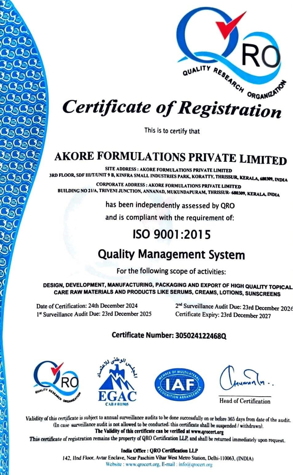 ISO 9001:2015 , 2025
